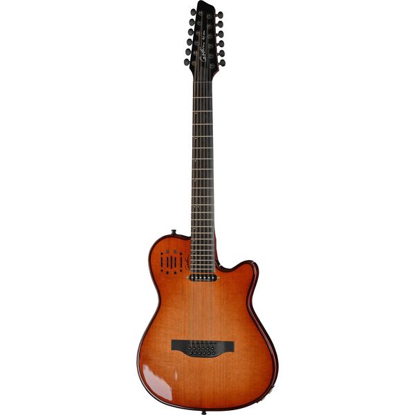 Test Godin A12 Ultra Dlx Lightburst: avis sur cette guitare 12 cordes