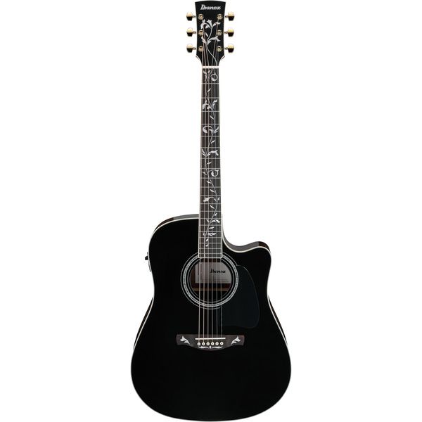 Test Ibanez AW391RCE-BKH: guitare acoustique électro en noir brillant