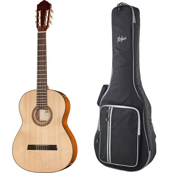 Test Höfner HF16 Classical W Gigbag: guitare classique épicéa et bubinga
