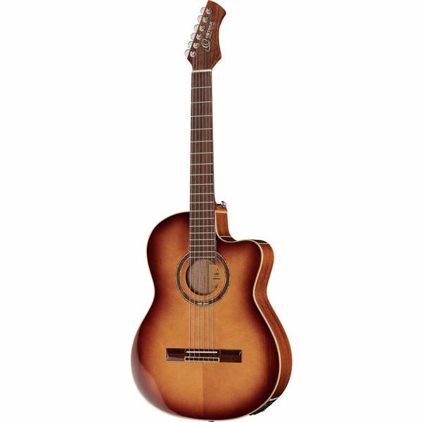 Test Ortega RCE238SN-FT: guitare classique électro pan coupé Sunburst